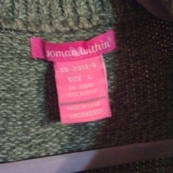 Women Within Cardigan Sweater Button Down with two Pockets in the front. - Picture 4 of 9